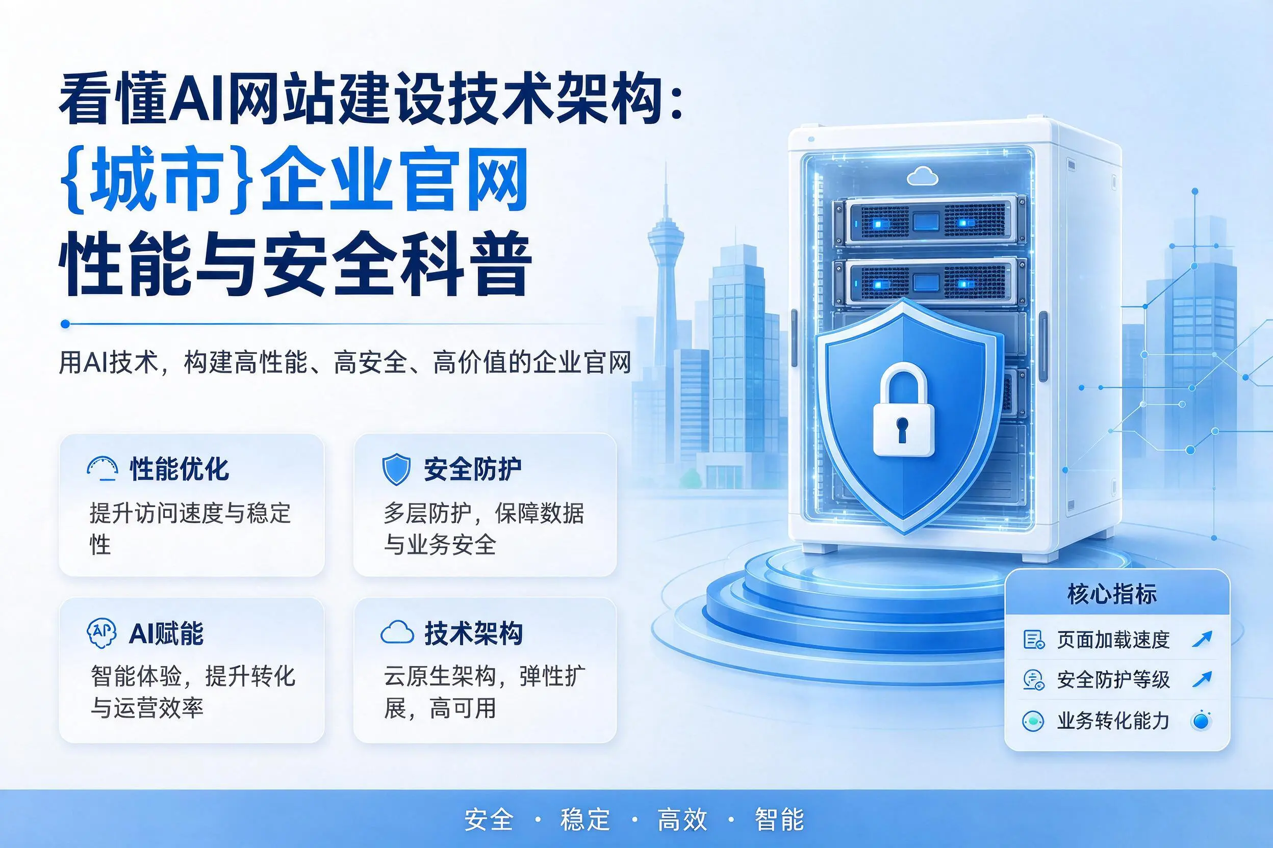 看懂AI网站建设技术架构:北屯企业官网性能与安全科普